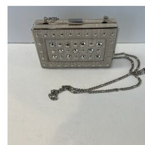 NWOT! White House Black Market Tan Silver Crossbody Bag